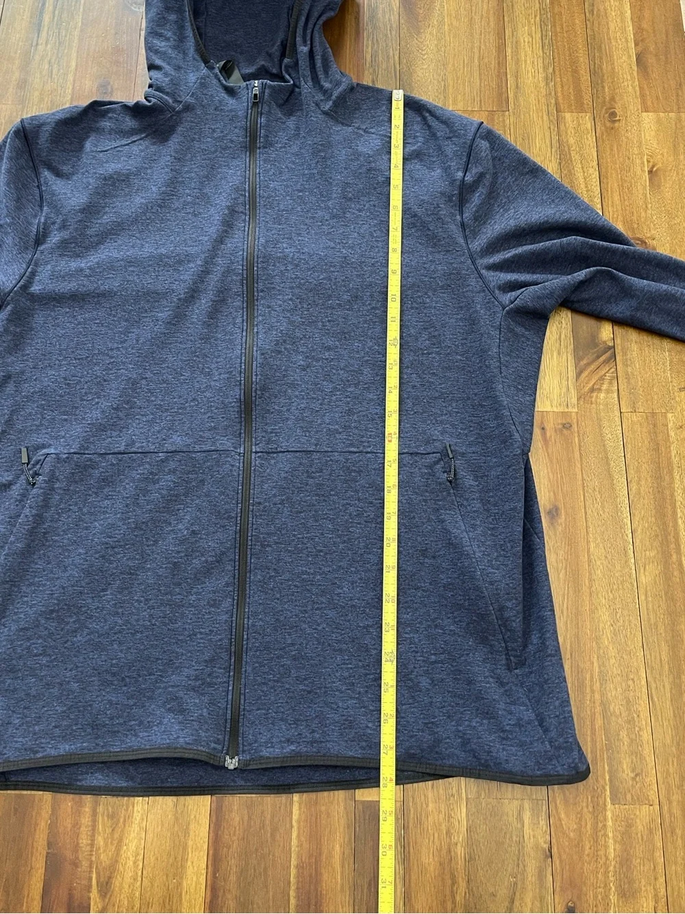 Lululemon Men's Navy Full-Zip Hooded Sweatshirt Size XXL